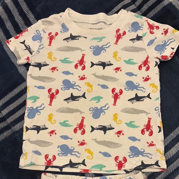 Janie & Jack Kid’s Sea Creature Print Pajama Set - Picture 3 of 5